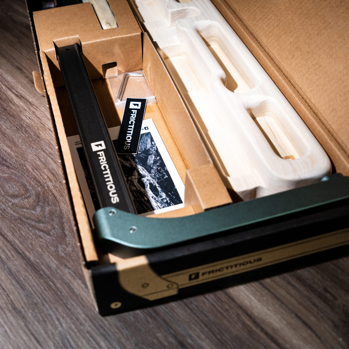 Doormount Pro 7 in the box ready to assemble and place in doorway