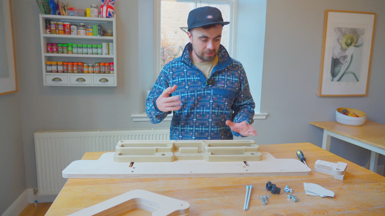Mike assembling the Doorway Mount